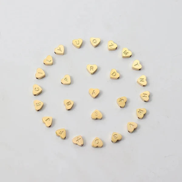 Adjustable Bracelet with Heart and Personalized Initial