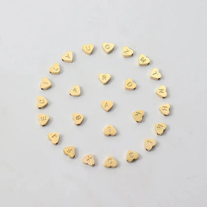 Adjustable Bracelet with Heart and Personalized Initial