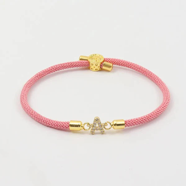 Adjustable Bracelet with Initial – Personalized Jewelry