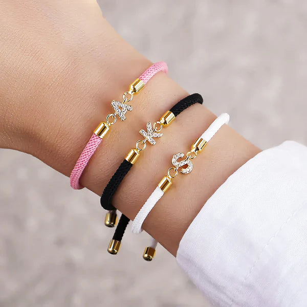Adjustable Bracelet with Initial – Personalized Jewelry